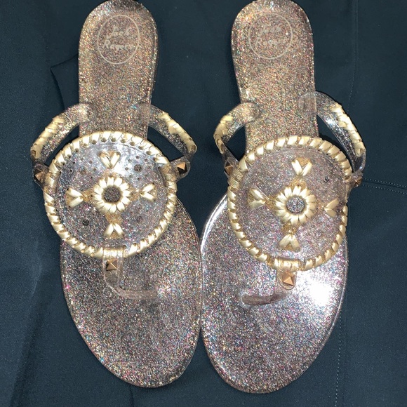 Sparkle Georgica Jelly Sandal in Multi-Color/Glitter - Picture 2 of 5
